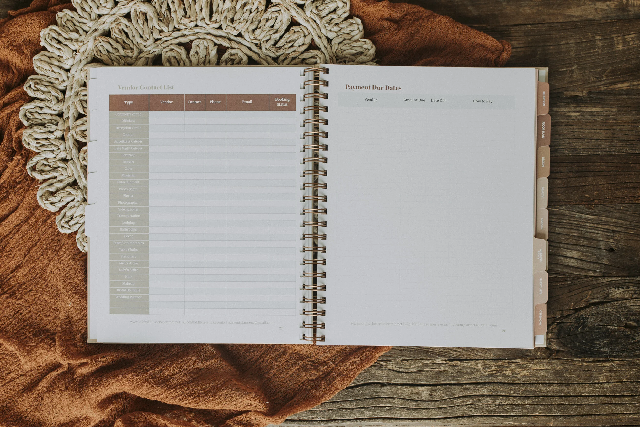 Wedding planner binder 2025